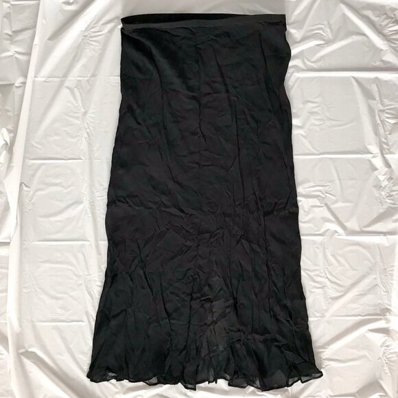 J. Crew Black Sheer Skirt with Slip - Picture 4 of 5